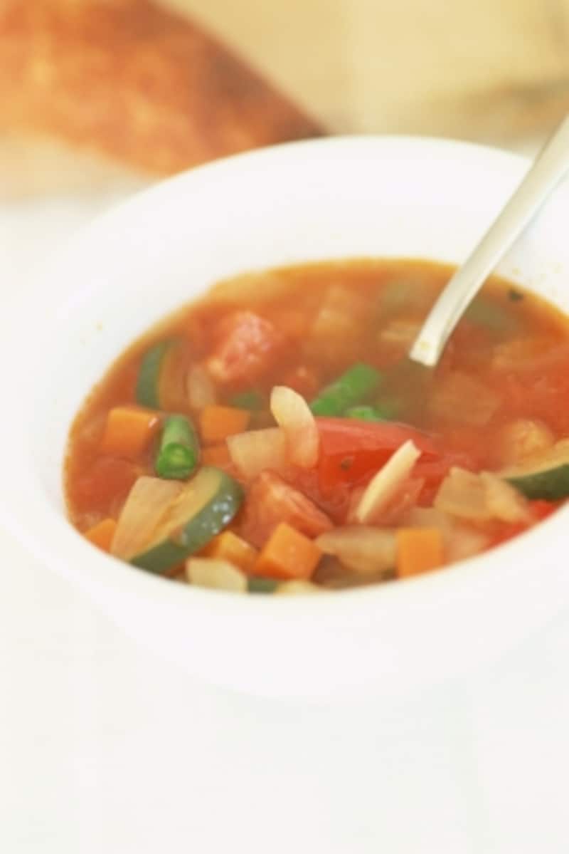 野菜いっぱい具だくさんのあったかいスープ