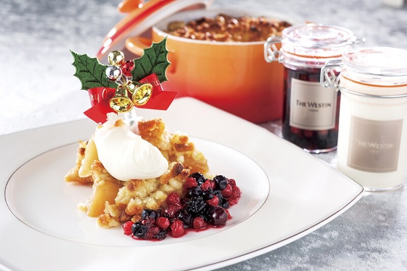 ■リンゴとマンゴーのクランブルundefined4,600円（容器直径約12cm ）*アイスクリームは含まれません。