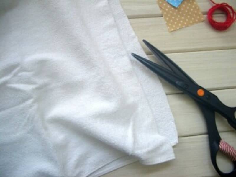 フェイスタオルを半分にカット