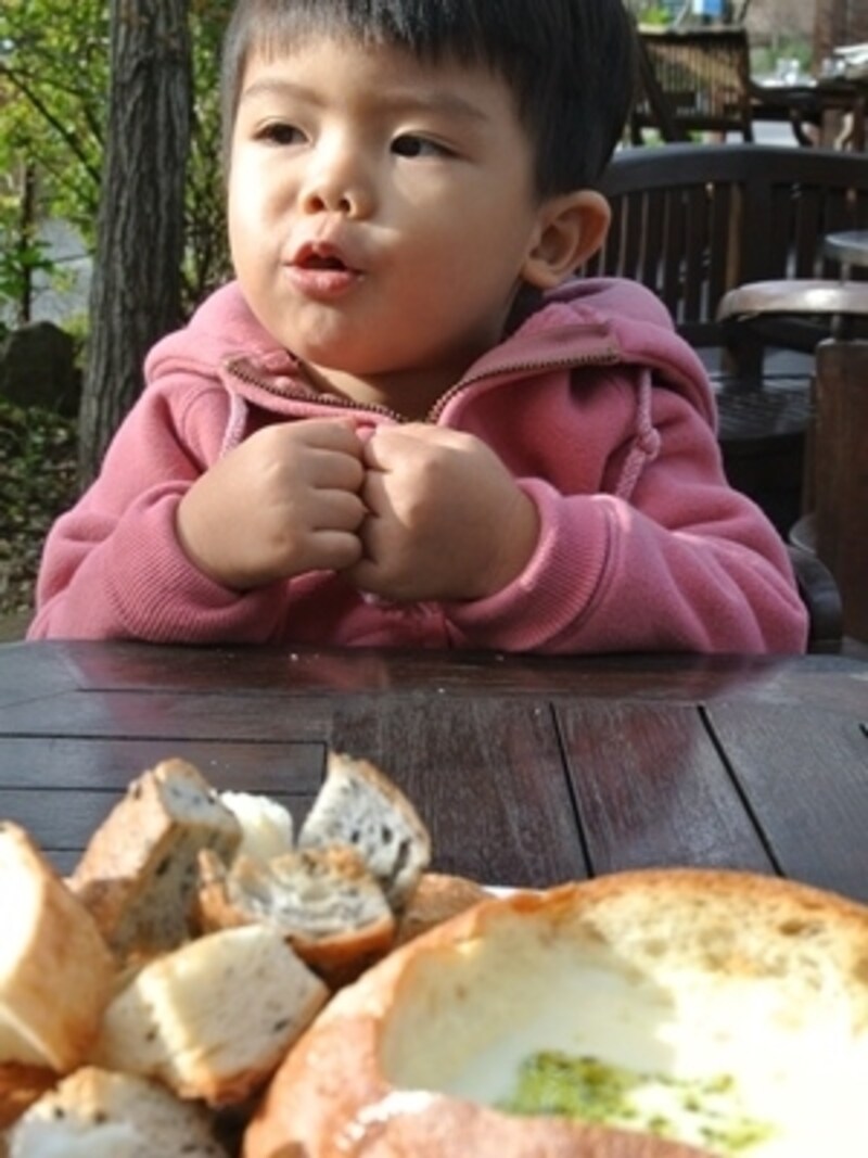 11月上旬。厚手のパーカーを着ていればテラスでも寒くありませんでした！