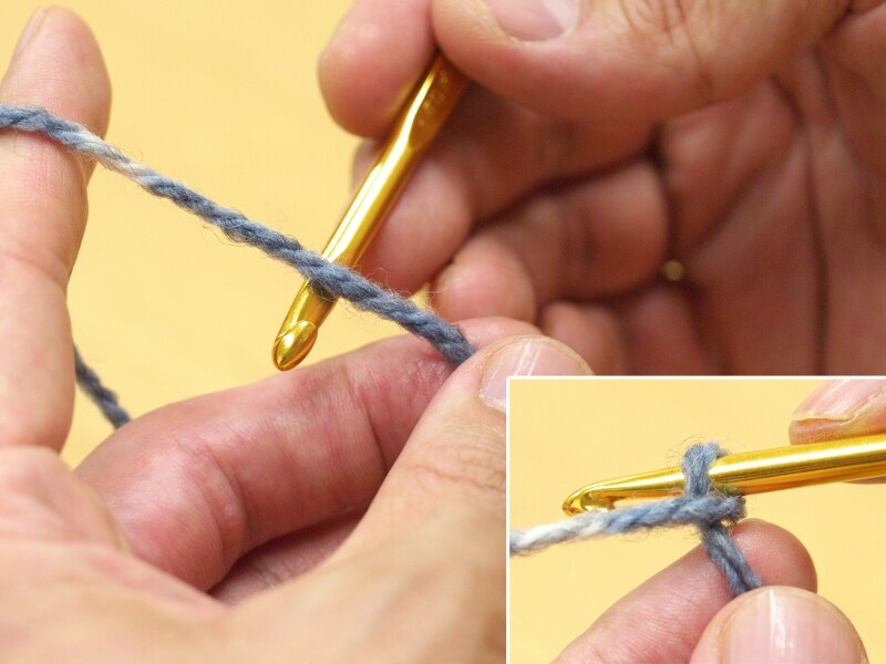 最初はかぎ針で始める