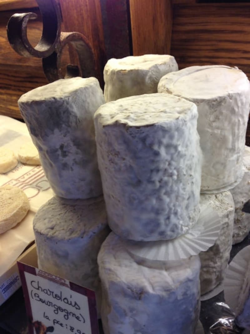 パリのチーズ屋さんに並ぶ、熟成の進んだシャロレ