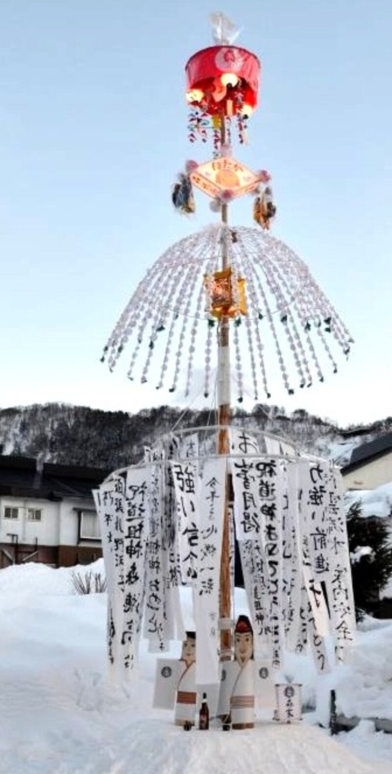 野沢温泉の道祖神祭り 初灯籠