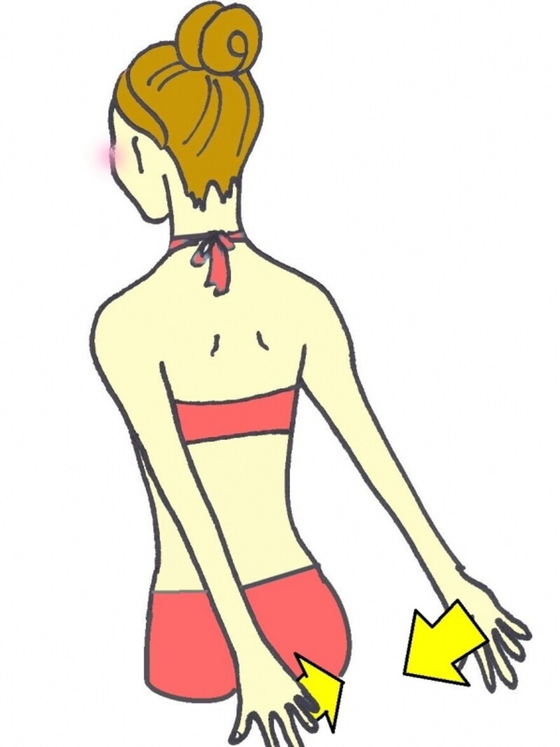 腰を反らさないように注意!