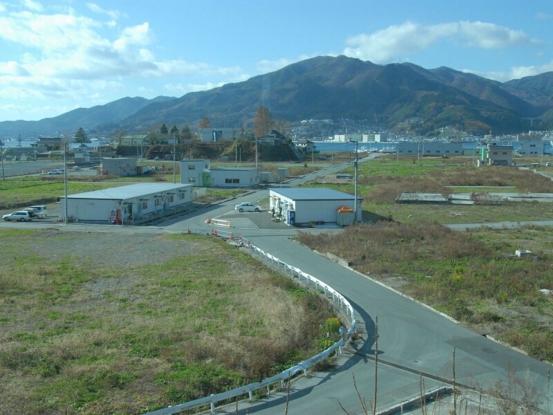 陸前赤崎駅付近の様子