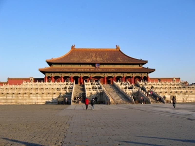 中国最大の木造建築物、太和殿（金鑾殿）。映画『ラストエンペラー』『ワンス・アポン・ア・タイム・イン・チャイナ』『北京の55日』などの舞台にもなった