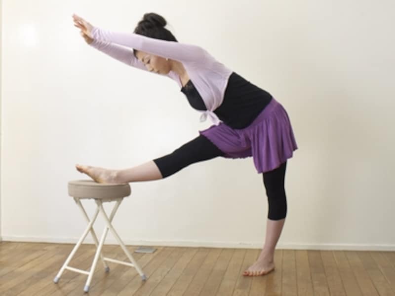 脚裏全体の伸びを感じる