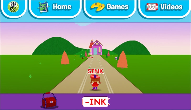 英単語ゲーム無料 superwhy"Wonder Red's RHYME RACER"
