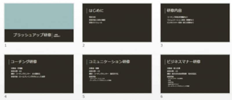 スライドマスター画面に切り替える