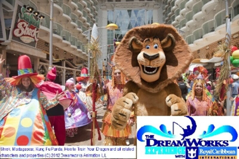 ドリームワークス社のキャラクターと、様々なところで触れ合える