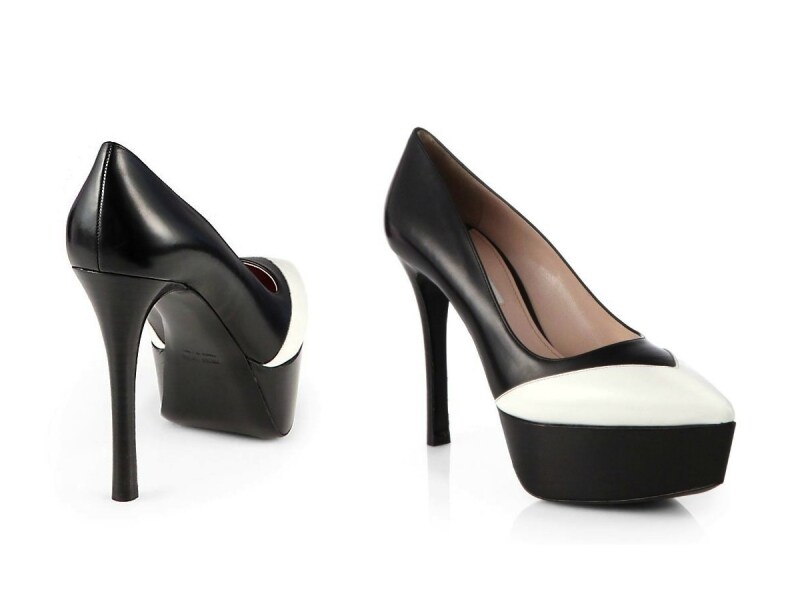 Miu Miu/Leather Platform Pumps