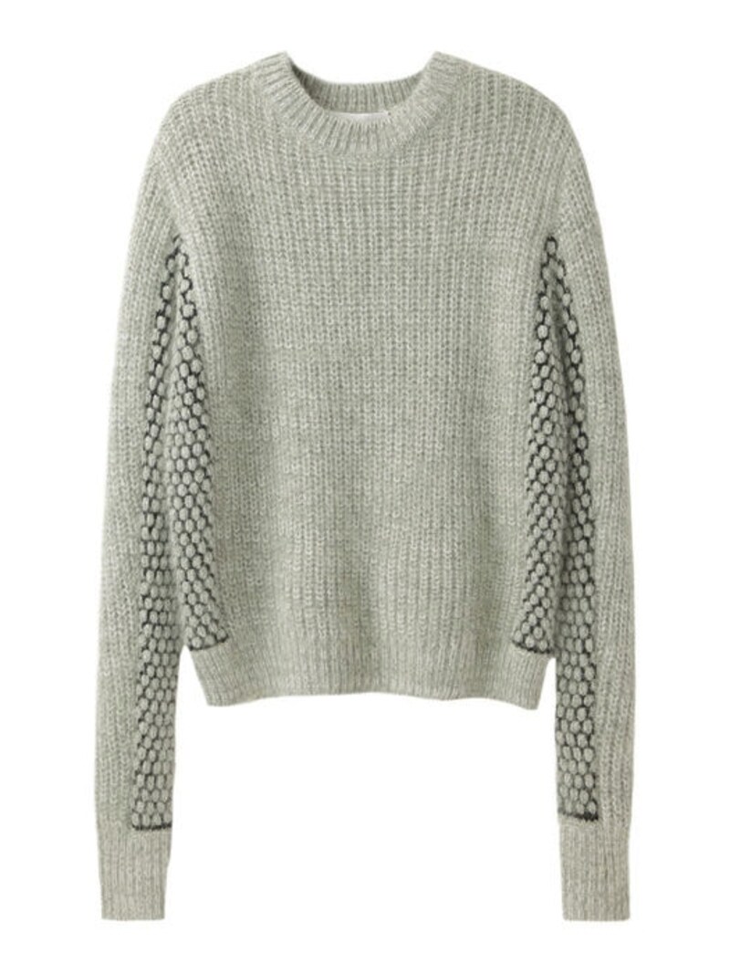 3.1 Phillip Lim/CROPPED MIXED STITCH PULLOVER Lime