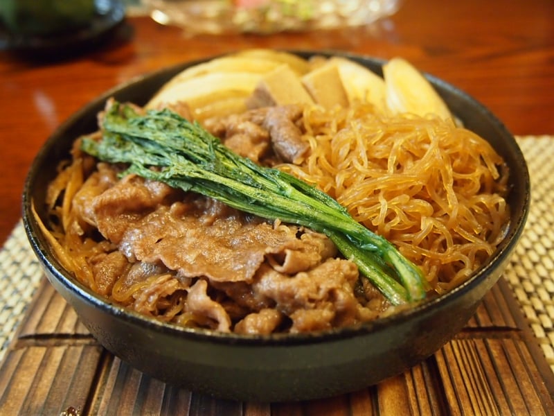 ランチのすき焼鍋御膳