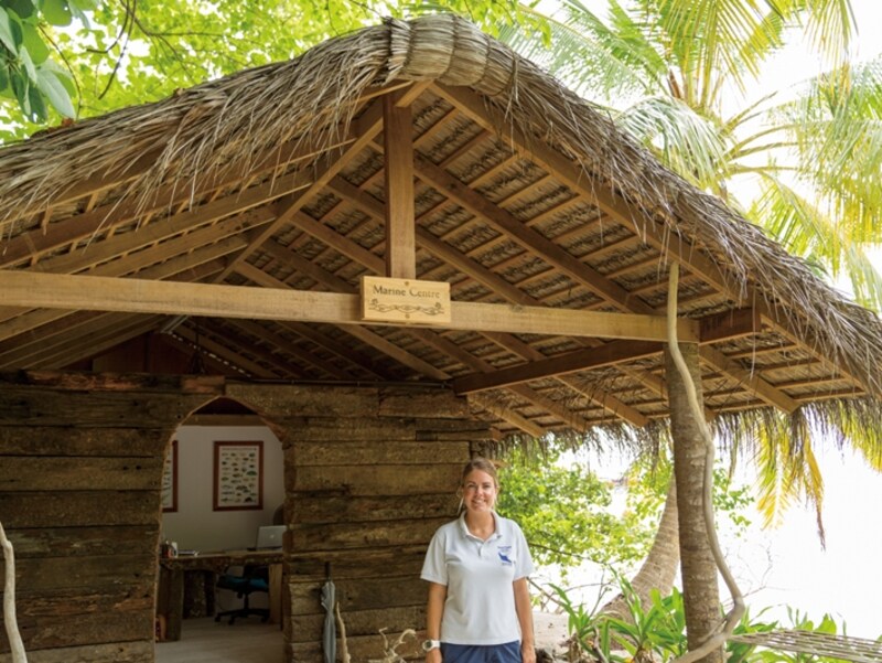 マリンセンターにはイギリス人の海洋学者が常駐している