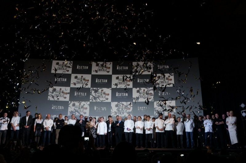 ショコラティエが一同に集まった前夜祭のフィナーレ（2014年1月21日撮