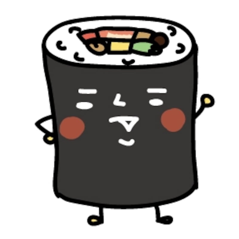 恵方巻　節分　イラスト　カラー　かわいい