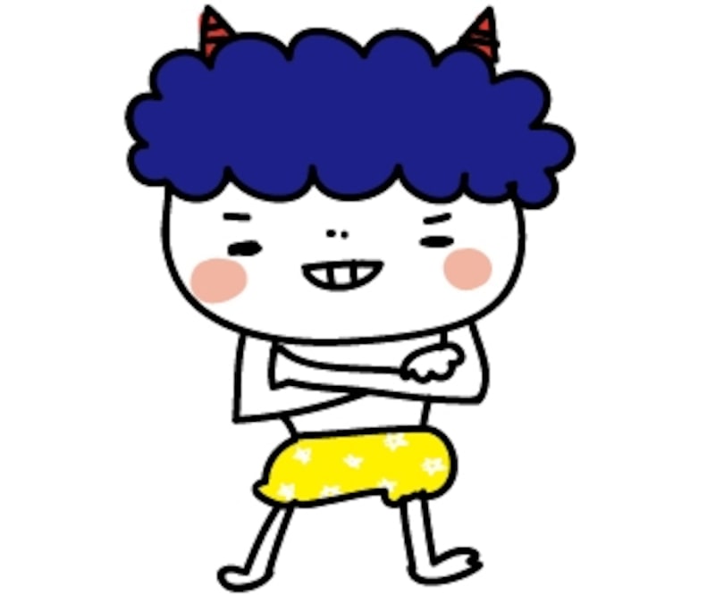 鬼　節分　イラスト　カラー　かわいい