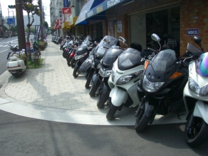 しかし、やはりビッグスクーターのお店が一番多かったかな？