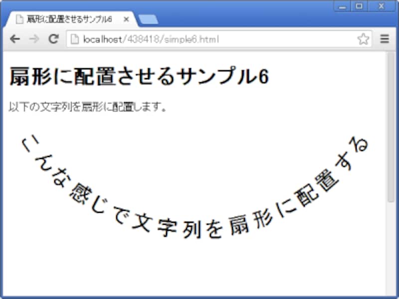 文字列をアーチ状 扇形 や円形に並べて配置する方法 ホームページ作成 All About