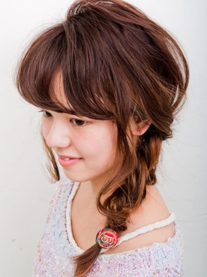 ゆるめに崩すとかわいらしい雰囲気に