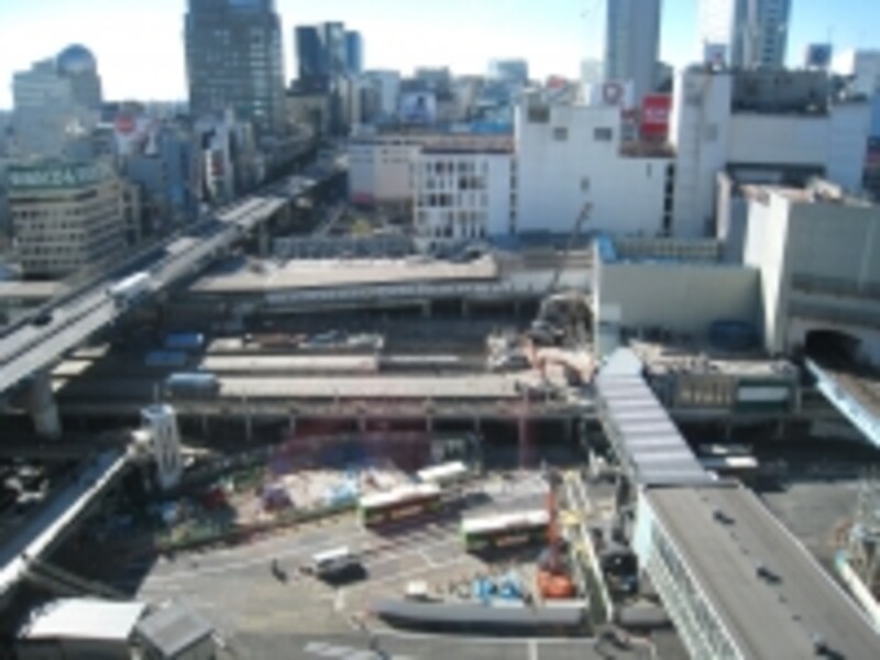 工事中の渋谷駅