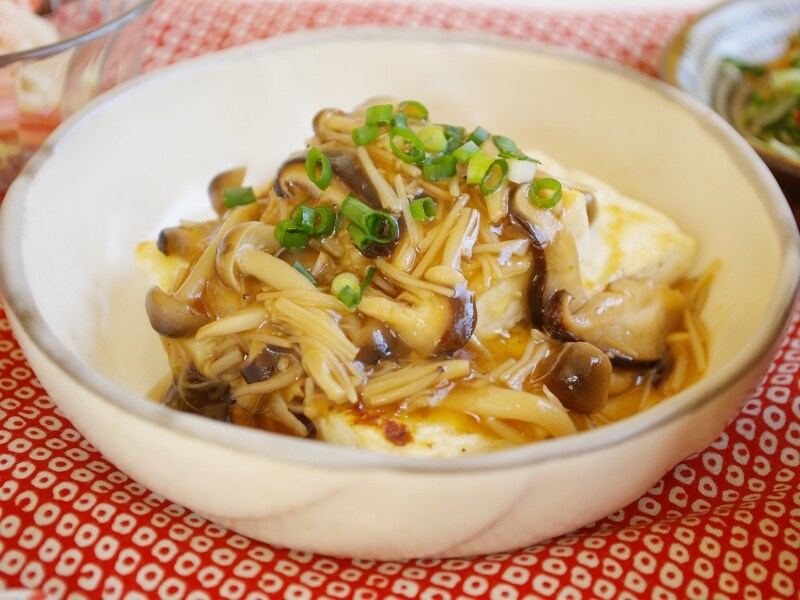 豆腐のきのこあんかけ