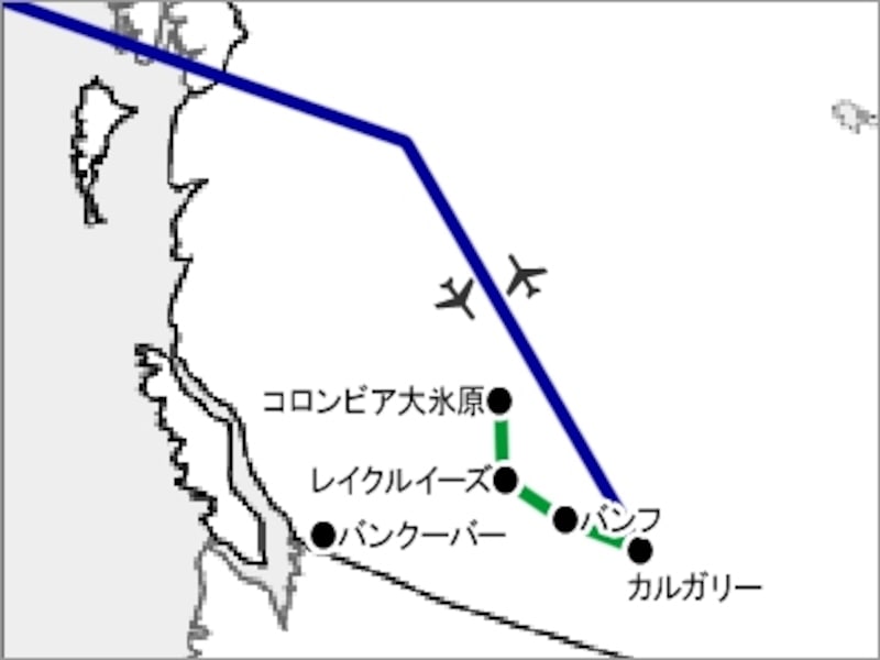 この日程のルートマップ(クリックで拡大)