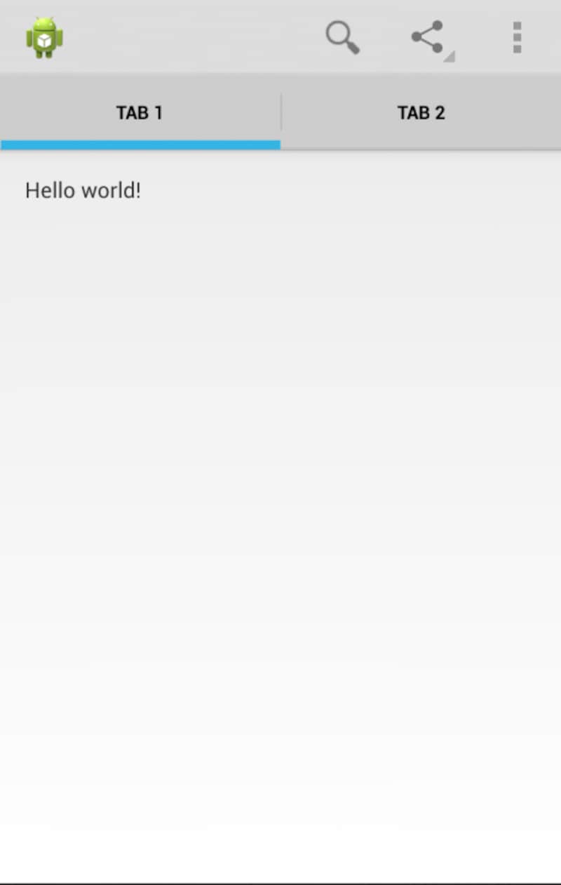 タブを実装した様子