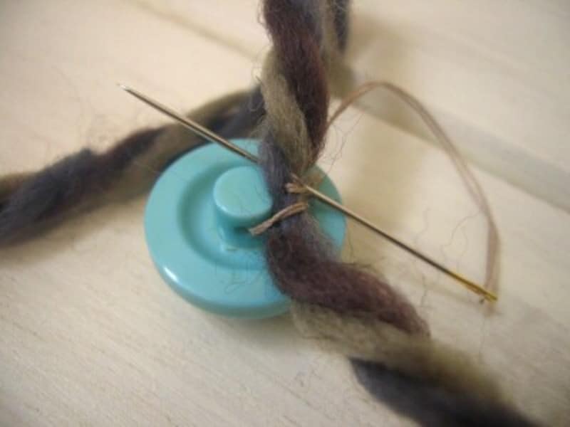 糸で縫いつける