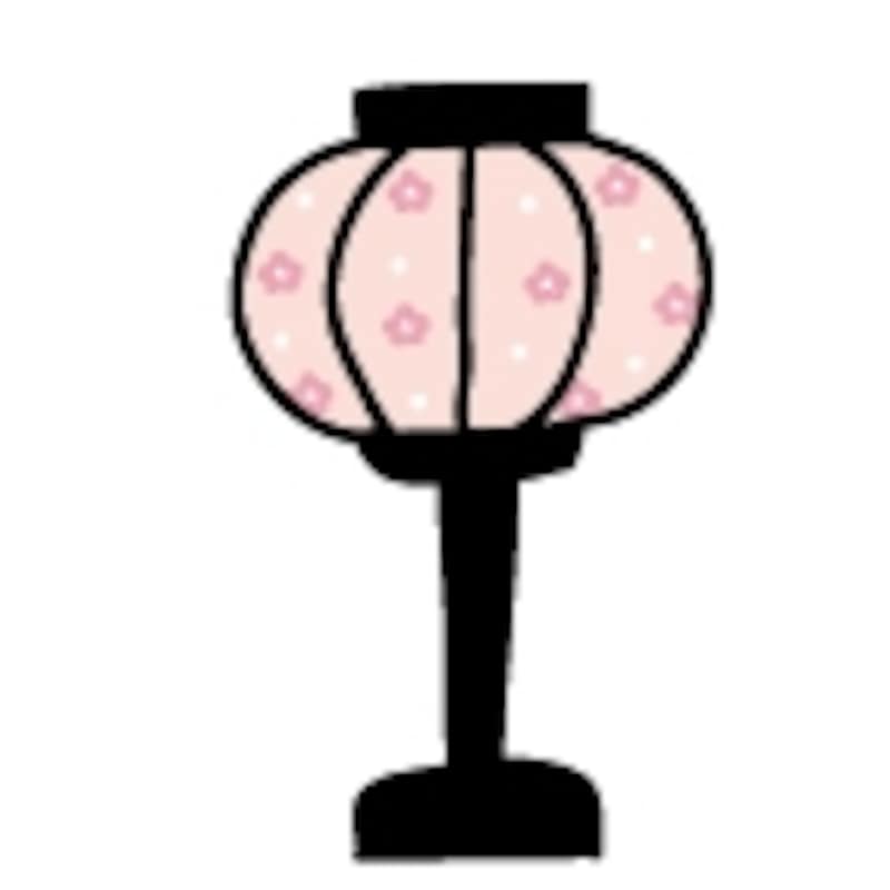 ぼんぼり　ひな祭り　イラスト　カラー　かわいい