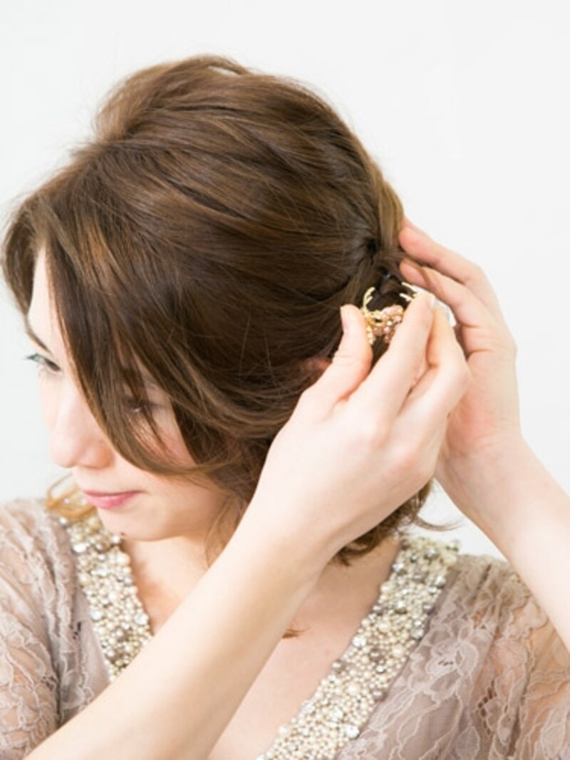 ヘアクリップをつける