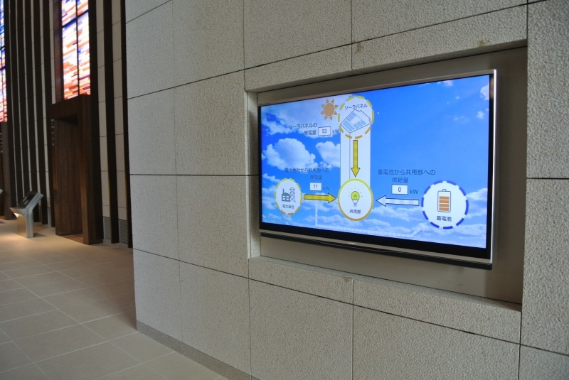 エントランスホールのモニター