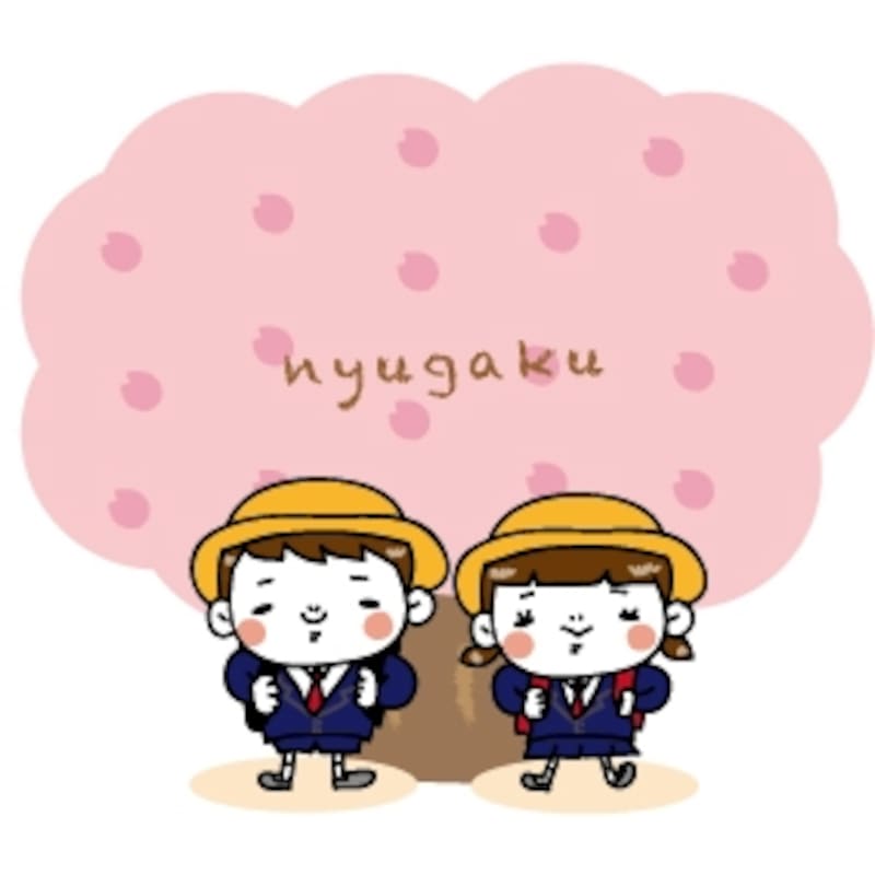 入学式 イラスト 桜 カラー かわいい