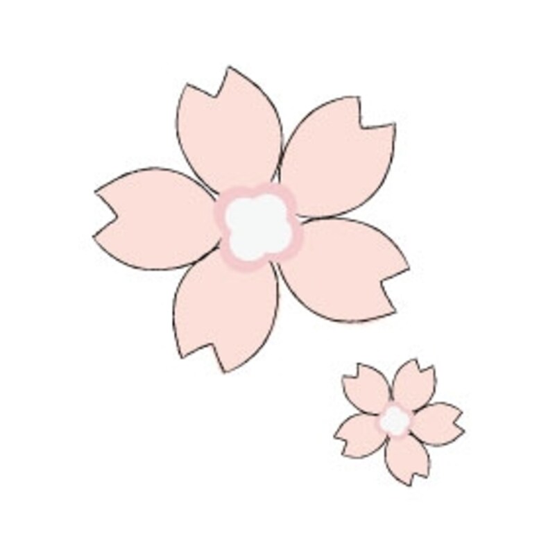 卒業 イラスト 桜の花 カラー かわいい