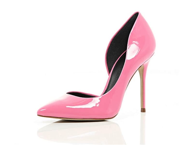 PINK CUT OUT SIDE COURT SHOES(River Island)