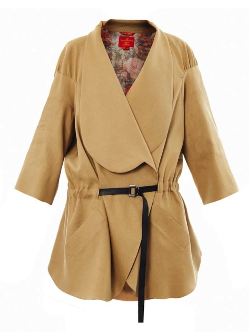 Linen-blend slouchy coat（Vivienne Westwood Red label）