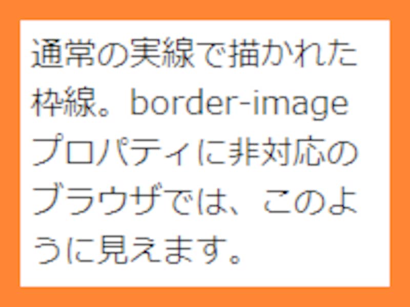 borderプロパティで作る普通の枠線