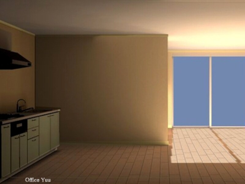 マンションの暗い部屋