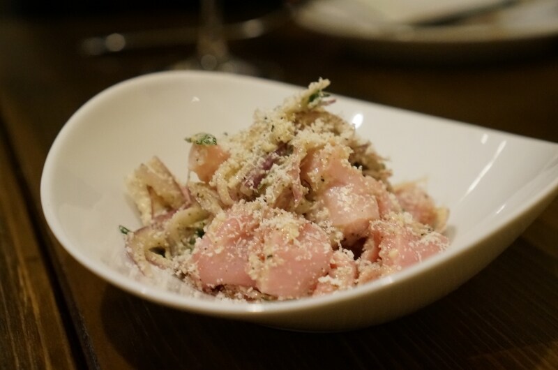 コブクロと紫玉葱のカチョ・エ・ペペ