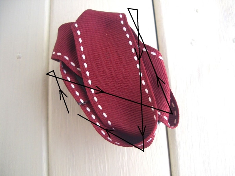 クロスするように覆う