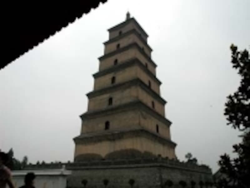 大雁塔。最上階から西安を展望できる