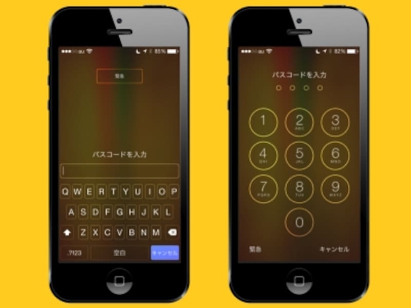 iPhoneには2種類のパスワード設定がある。