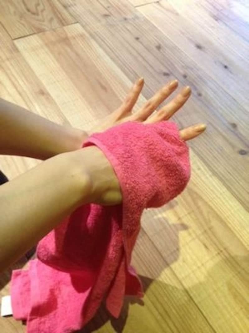 タオルで効率よく血流をアップ