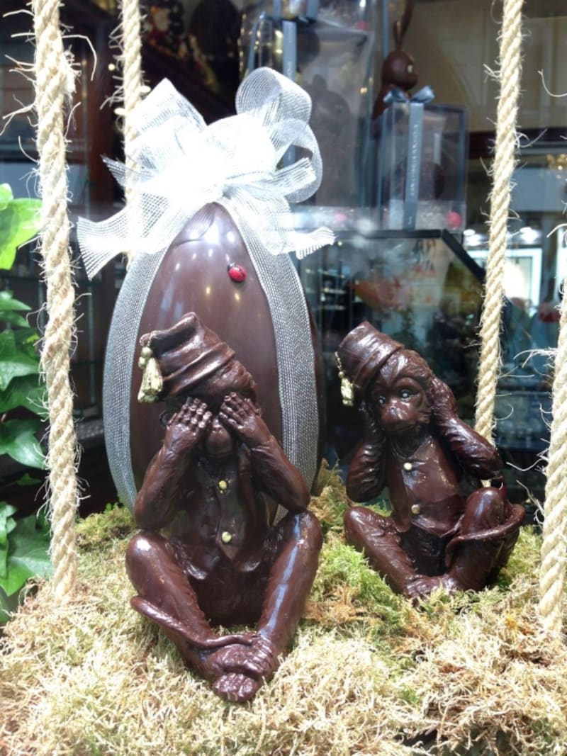 見ざる聞かざるチョコレート?!