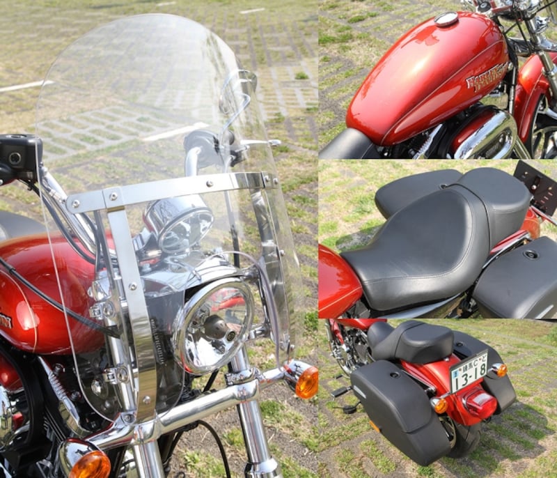 ウインドスクリーンなどオリジナルパーツがずらり