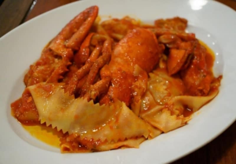 パッパルデッレundefinedオマール海老のトマト煮のソース