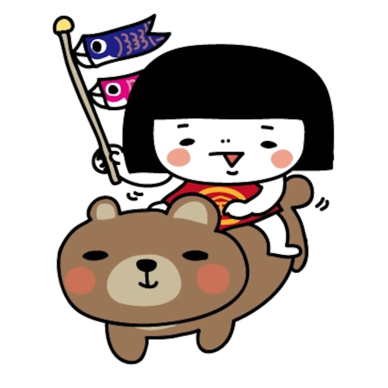 金太郎　こどもの日　イラスト　カラー　かわいい