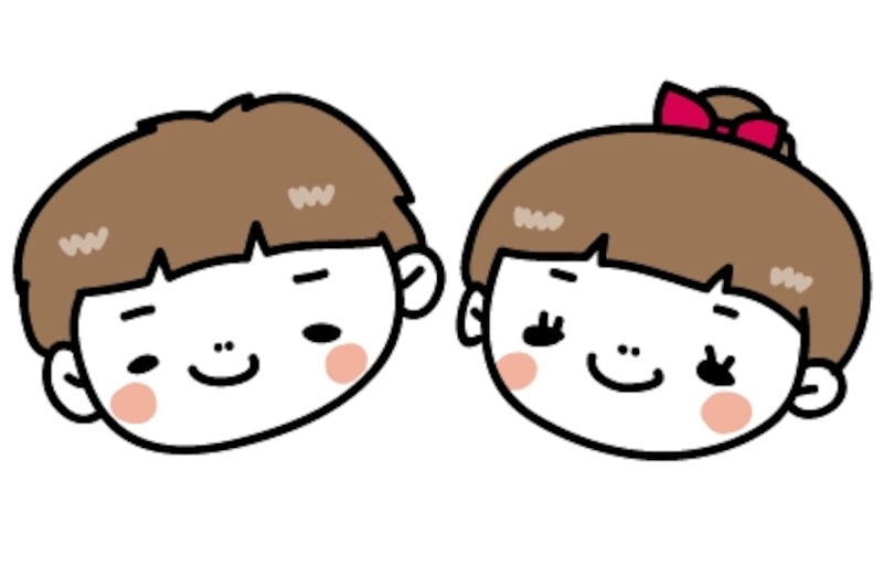 男の子と女の子　こどもの日　イラスト　カラー　かわいい