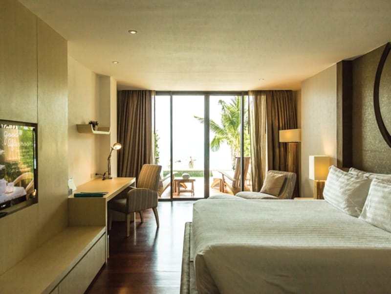 アジアンリゾートという感じではないけれど、シンプルでセンスが良いゲストルーム