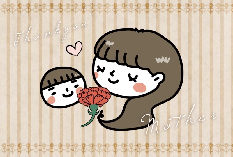 カード 母の日 イラスト カラー かわいい